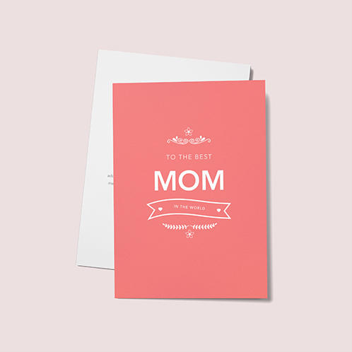 Coral Mother's Day Card