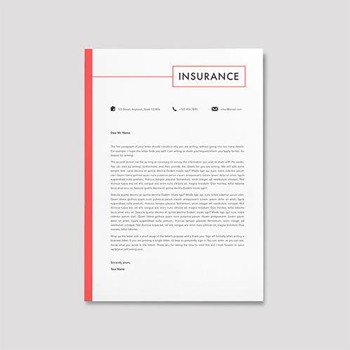 Coral Red Financial Letterhead