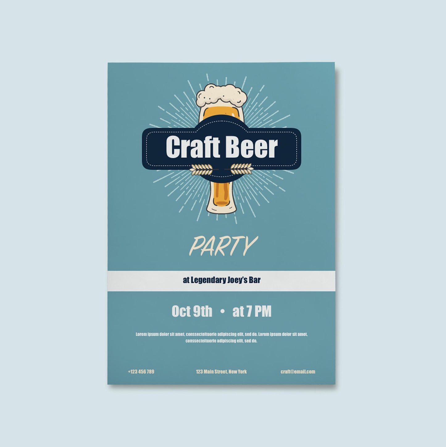 Craft Beer Party Flyer