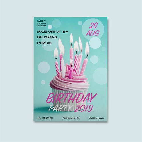 Cupcake Birthday Flyer