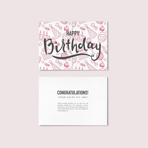 Doodle Pattern Birthday Card