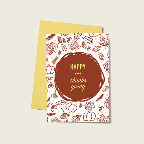 Doodles Thanksgiving Portrait Card