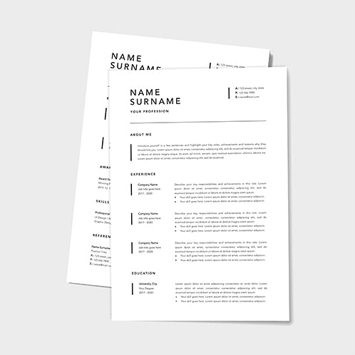 Dotted Line Resume