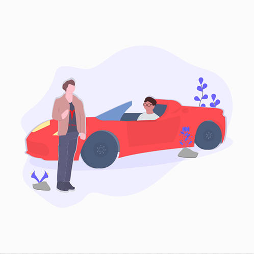 Electric Car Illustration