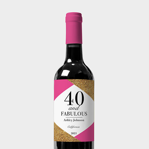 Fabulous Birthday Wine Label