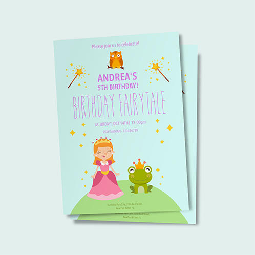 Fairytale Girls Birthday Invitation