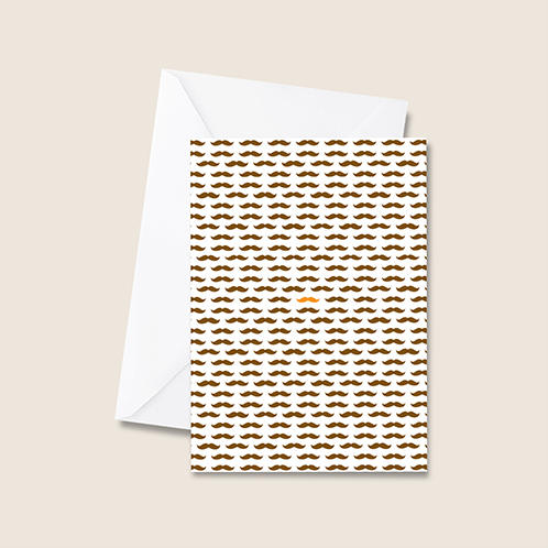 Father's Day Mustache Pattern Card