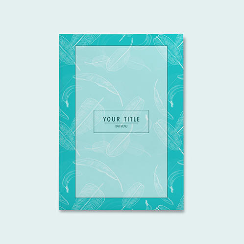 Feather Pattern Single Page With Cover Menu