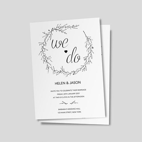 Fine Leaflets Wedding Invitation