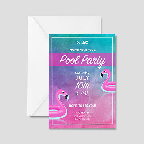 Flamingo Party Invitation