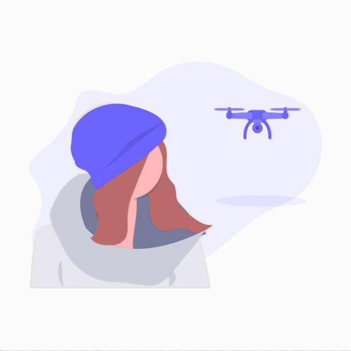 Follow Me Drone Illustration