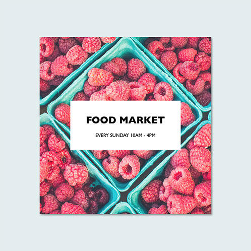 Food Market Social Media Post