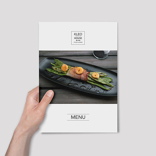 Food & Drink Single Page With Cover Menu