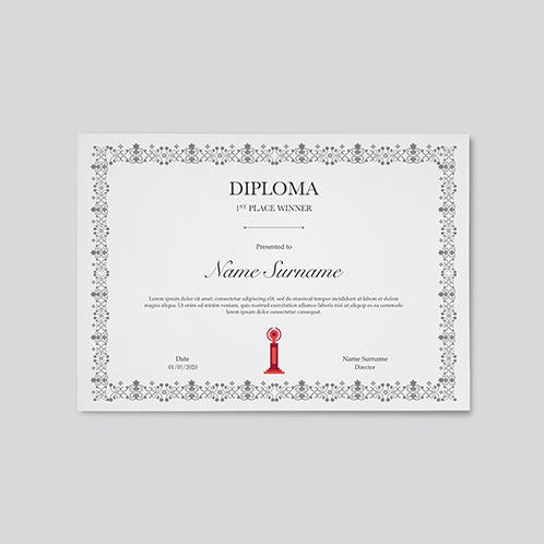 Framed Achievement and Diploma