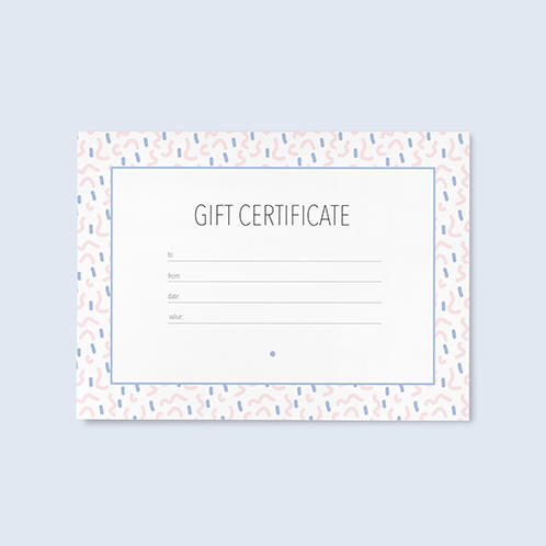 Framed Gift Certificate 02