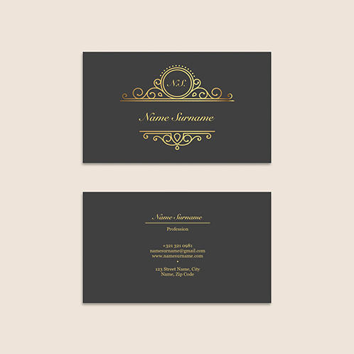 Gold Ornament Business Card
