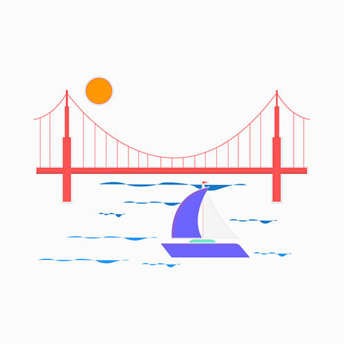 Golden Gate Bridge Illustration