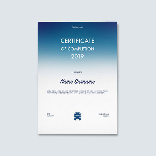 Gradient Casual Certificate