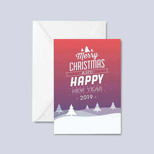 Gradient Christmas Card