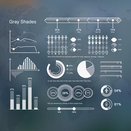 Gray Shades Infographic