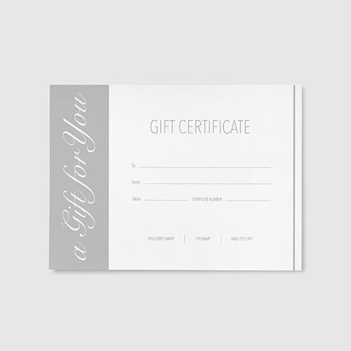 Grey Gift Certificate