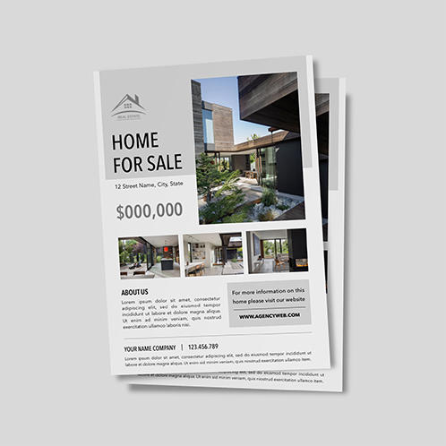 Grey Real Estate Flyer