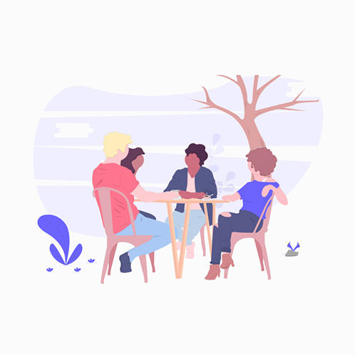 Hang Out Illustration