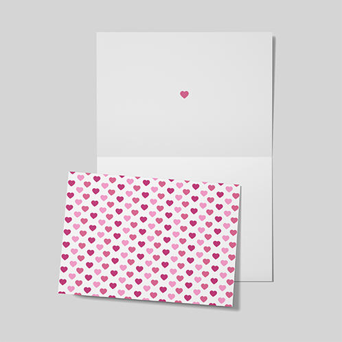 Heart Pattern Valentines Card
