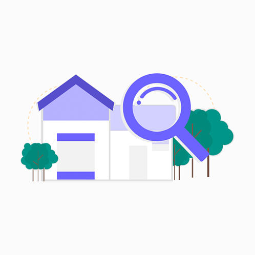 House Searching Illustration