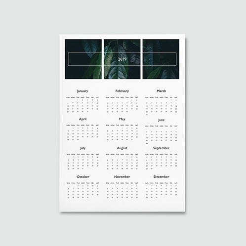 Leafy Yearly Calendar