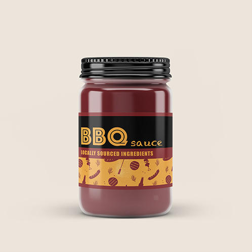 Local BBQ Sauce Jar Label