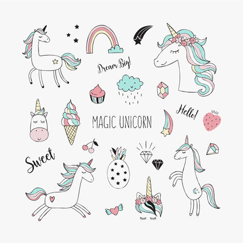 Magic Unicorn Doodles