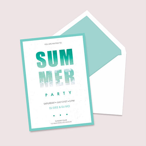 Mint Summer Party Invitation