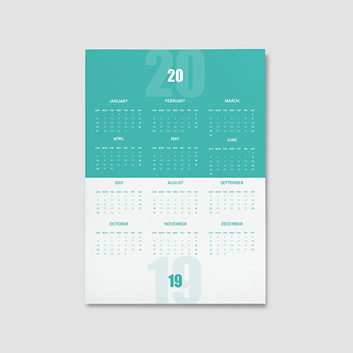 Mint Yearly Calendar