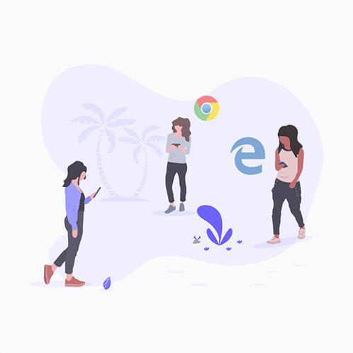 Mobile Browsers Illustration