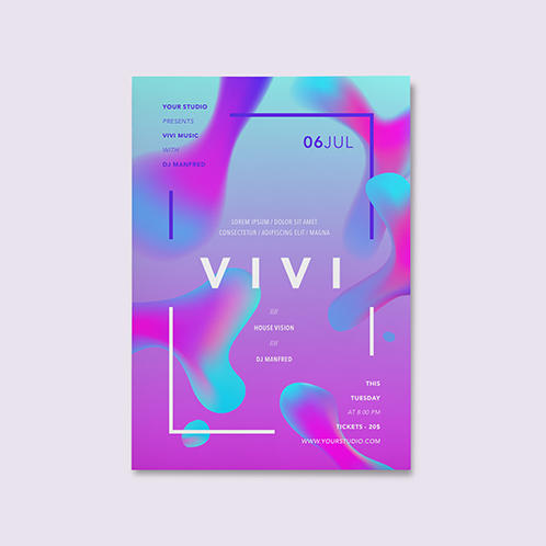 Neon Shapes Flyer