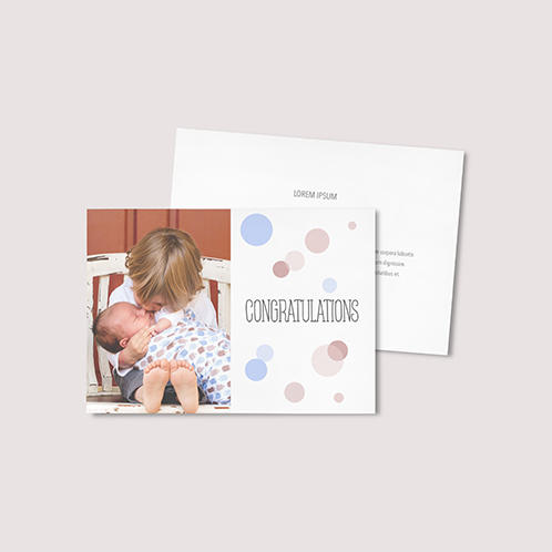 Newborn Bubble Photo Card