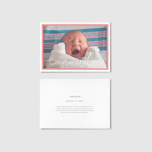 Newborn Photo Frame Card
