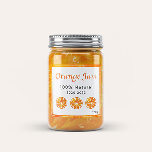 Orange Jam Jar Label