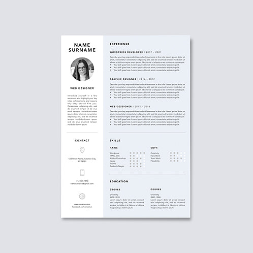 Pale Blue Resume