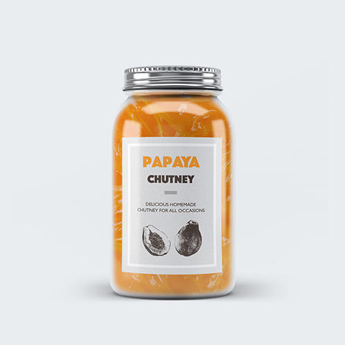 Papaya Chutney Jar Label