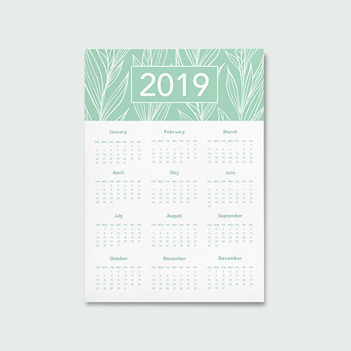 Patterned Yearly Calendar