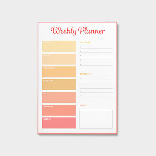 Peachy Weekly Planner