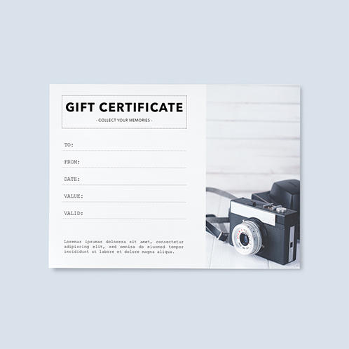 Photography Studio Gift Certificate