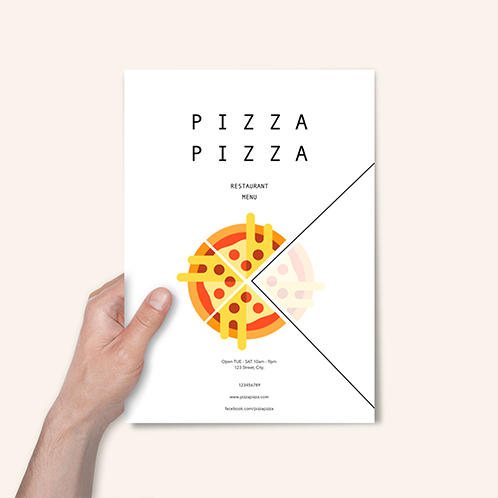 Pizza Single Page With Cover Menu