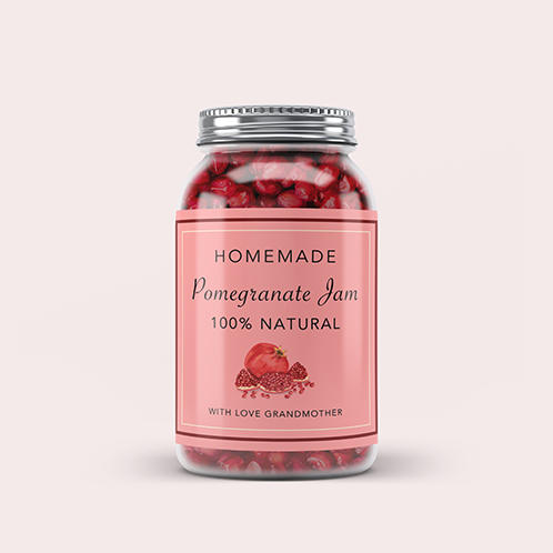 Pomegranate Jam Jar Label