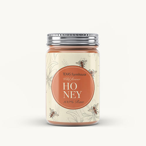 Raw Honey Jar Label