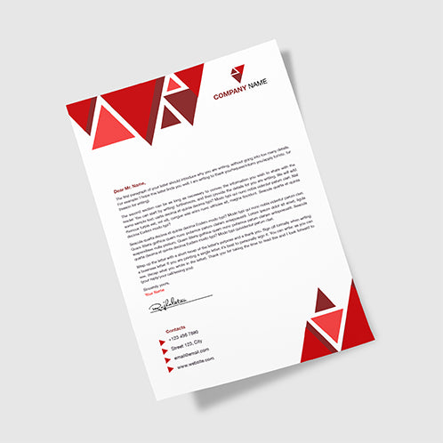 Red Triangles Letterhead