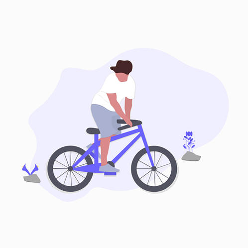 Ride a Bicycle Illustration