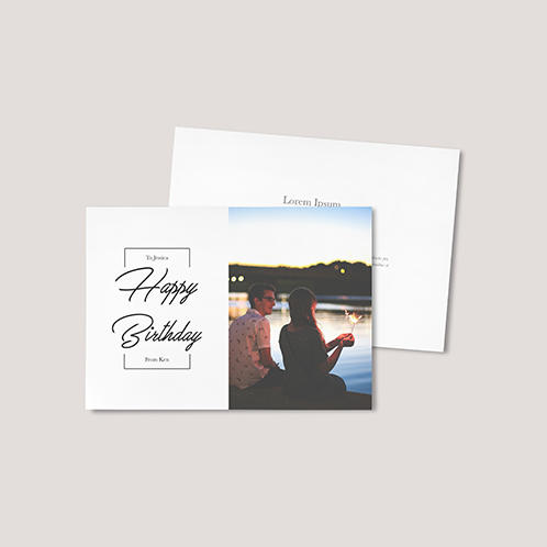 Romantic Birthday Photo Card